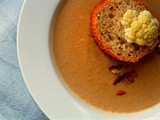 Roasted cauliflower, fennel and walnut soup