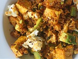 Soy-Masala tofu, Quinoa, avocado and mozzarella salad