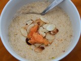 Spiced papaya, coconut and toasted almond Breakfast porridge