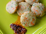 Spicy Courgette, carrot and ground rice steamed dumplings