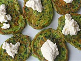 Spinach, ricotta, saffron and fennel cakes