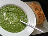 Thai asparagus, spinach and mung bean soup