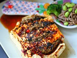 Tofu stuffed with toasted sesame, almonds, sorrel and chili