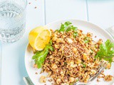 Caramelised Cauliflower with Chickpeas, Baby Kale, Lemon & Toasted Buckwheat {vegan + gluten free}