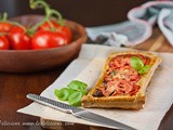 Caramelised Onion, Tomato and Basil Tart