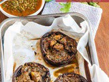 Chermoula Baked Mushrooms with Persian Spiced Buckwheat & Preserved Lemon Cashew Cream {vegan}
