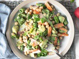 Chickpea Avocado Salad with Tahini Maple Dressing