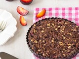 Chocolate Plum Crumble Tart