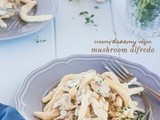 Creamy mushroom vegan alfredo {vegan + dairy free}