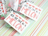 Diy Printable Valentines with Watermelon Candies