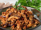 Farro & Eggplant with Sun-Dried Tomato Pesto