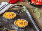 Harissa, Feta and Tomato Tartlets