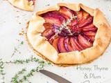 Honey, thyme and plum crostata