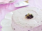 Lemon Cake with Blueberry Frosting