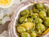Lemon, Thyme and Garlic Marinated Olives