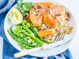 Miso Honey Glazed Pumpkin with Quinoa {gluten free}