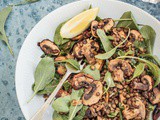 Mushroom, Lemon and Lentil Salad {vegan}