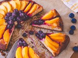 Peach and Blueberry Brioche Tart