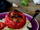 Ratatouille stuffed capsicum