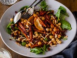 Roasted Moroccan Carrot Salad with chickpeas