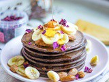 Vegan Chocolate Banana Pancakes