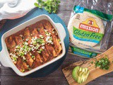 Veggie Enchiladas with Black Beans, Corn, and Goat Cheese {vegetarian, gluten-free}