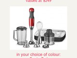 Win a KitchenAid Artisan Deluxe Hand Blender valued at $249