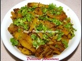Aloo sabzi (Potato stir fry with poppy and fennel seeds)