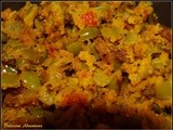 Capsicum with gram flour (Mirchichi Pith Perun Bhaji)