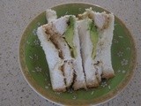 Avocado with sour cream chicken sandwiches