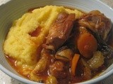 Chicken Cacciatore with easy polenta