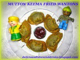 Mutton keema fried wantons