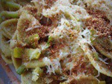 Artichoke Leaf Pasta with Leek ‘Carbonara’