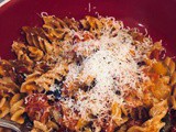 Quick Fontina Cheese, Mediterranean Vegetable and Cherry Tomato Pasta Bake