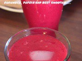 Cucumber, Papaya and Beet Smoothie