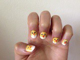 Easter hatching Chicks nail art