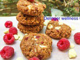 Raspberry white chocolate oatmeal cookies