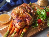 Goma Dare Roast Chicken with Maple Carrots