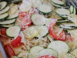 Gratin de tomates et courgettes au parmesan