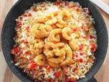 Poêlée de crevettes épicées et vitaminées au riz basmati