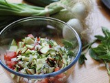 Tartare de tomate et courgette au basilic