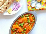 Aloo Matar Recipe |Aloo Mutter Recipe ( Potato peas gravy) ~ No onion No garlic Recipes