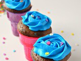 Chocolate Ice Ceam Cone Cupcake | Cake In a Cone Recipe