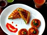 Combo Platter 2 - Bottle Gourd and Broccoli Stalk Tikki , Tikki Sandwich  With Chocolate Chai