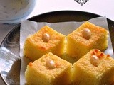 Eggless Basbousa with Coconut Recipe | Egyptian Basbousa|Eggless Semolina/ Rava cake |Arabian Dessert