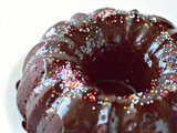 Eggless Devils Chocolate Food Cake | Chocolate Bundt Cake with Glaze