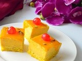 Eggless Mango Cheese Cake