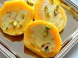 Fruit Mein Kulfi Recipe| Kulfi Stuffed Mango|Mango Kulfi ~ Indian Desserts