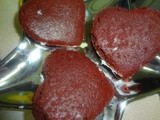 Heart beet whoopie pie cake