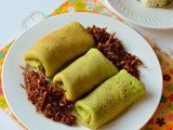 Kuih Dadar ( Coconut pancakes ) |Kueh Tutu -Xinjiapo / Singapore Cuisine